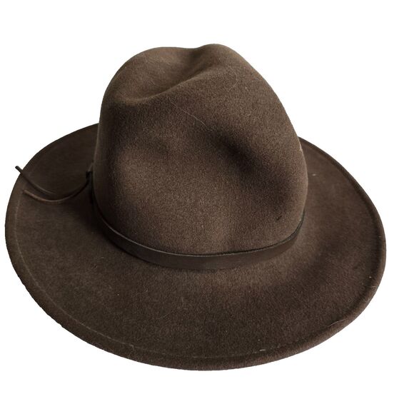 Dorfman Pacific Hat 100% Wool Brown Fedora Hat, Size M, Made in USA, Excellent - Picture 2 of 8